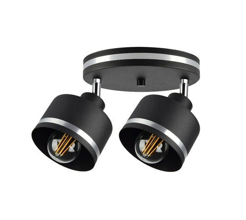 Moderní stropní svítidlo Wama černé kovové nastavitelné do obýváku a ložnice 35 cm