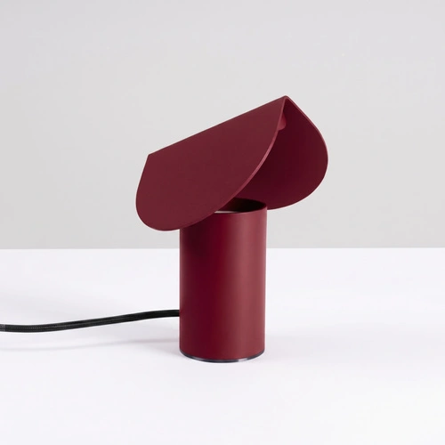 LED stolní lampa BISCUIT vínová moderní do pracovny
