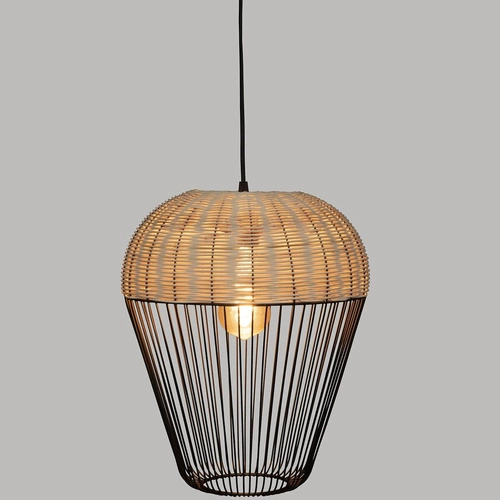 Visící lampa Anea černá / přírodní