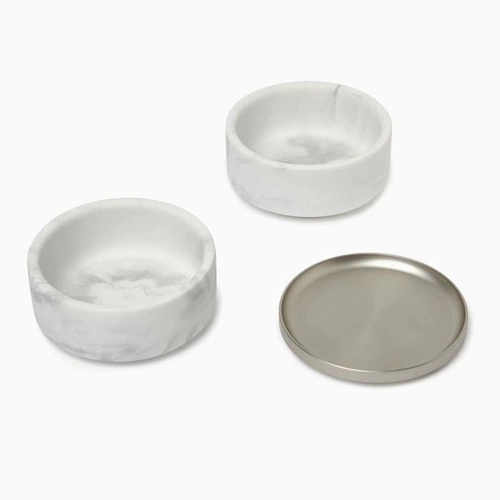 Dvoupodlažní organizér na šperky do zásuvky Umbra Tesora chromově bílý 13x13 cm