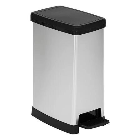 Kuchyňský odpadkový koš 40 l slim s pedálem a tichým zavíráním černý