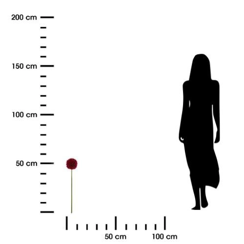 Umělá chryzantéma Atmosphera červená 57 cm jako živá do vázy do obýváku