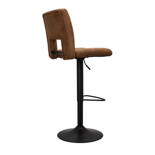 Barová židle s opěrkou Sylvia hnědá, výškově nastavitelná, otočná, moderní do kuchyně a jídelny Actona