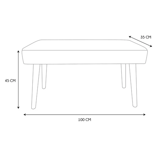 Lavice Paquet Furry bílá