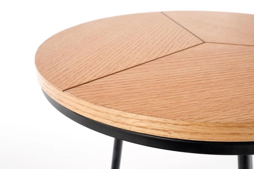 Kulatý konferenční stolek Annaba S dubový loftový 45 cm moderní do obýváku Intesi