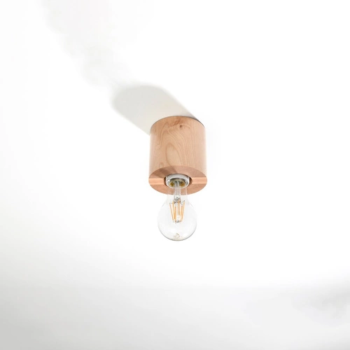 Stropní svítidlo SALGADO moderní dřevěné do obýváku a ložnice Sollux 10x10 cm