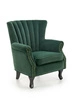 Zelené sametové křeslo Vader do obýváku moderní glamour Intesi