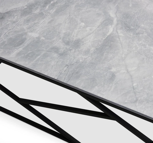 Konferenční stolek Taman obdélníkový šedý mramor 120x60 cm moderní loft do obýváku Intesi