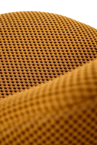 Kancelářská otočná židle Maeba Intesi hořčicová moderní čalouněná s černými nohami