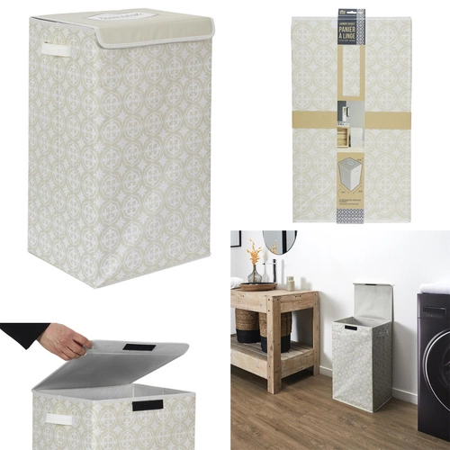 Koš na prádlo 60x35x30cm šedá látka