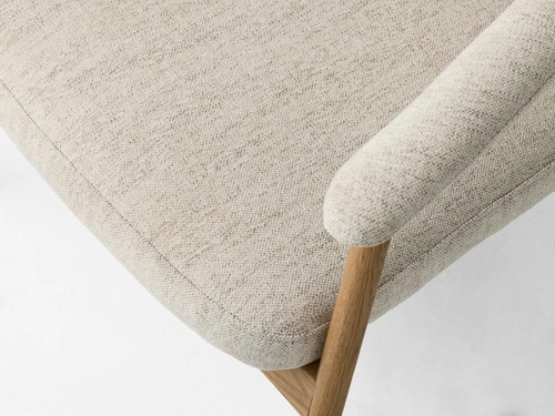 Křeslo do obýváku Elk Harmony 110 pískové skandinávský přírodní dub