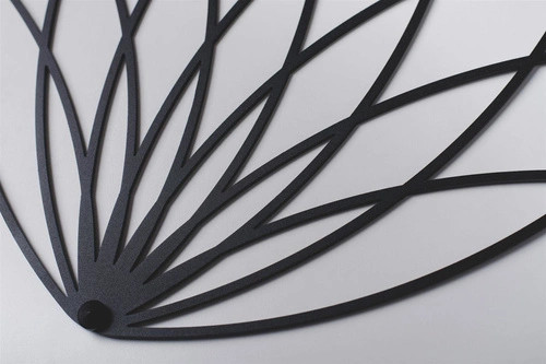 Moderní nástěnný věšák do předsíně Lotos M Black POLYHEDRA černý kovový