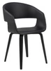 Čalouněná jídelní židle Supernova Intesi černá, moderní s područkami, snadno čistitelná