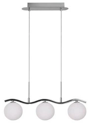 Ramon chromovaná závěsná lampa 3x40W G9 s bílým difuzorem