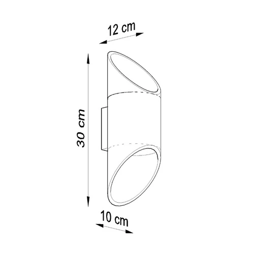 Nástěnné svítidlo Penne 30 cm moderní bílé hliníkové do obývacího pokoje a ložnice