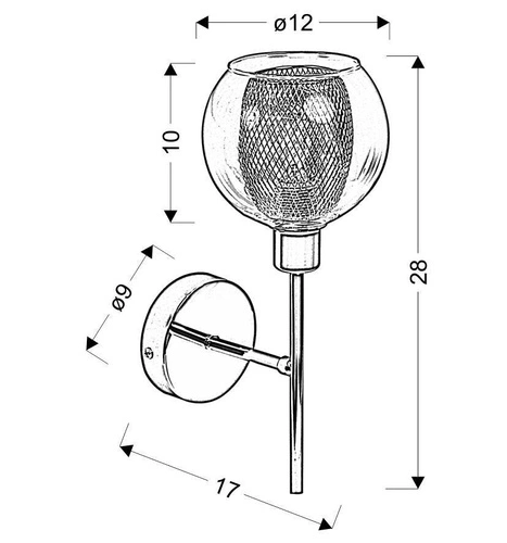 Nástěnné svítidlo Ozzo moderní skleněné chromové nastavitelné do ložnice a obývacího pokoje Candellux