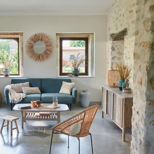 Dřevěná komoda Banila 160 cm z přírodní akácie v rustikálním stylu do obýváku Atmosphera