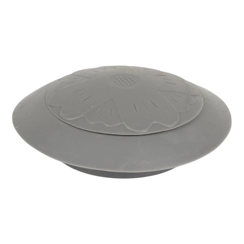 Silikonová zátka do dřezu šedá Intesi moderní univerzální do kuchyně a koupelny 6 cm