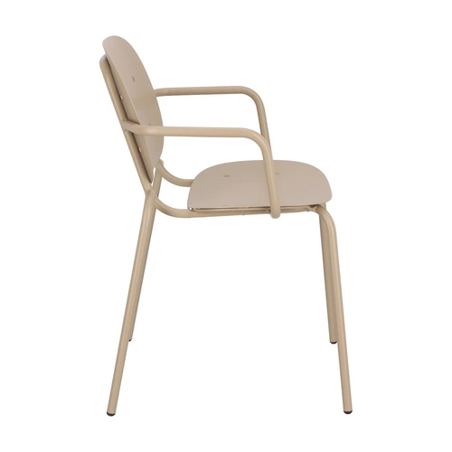 Kovová zahradní židle s područkami Si-Si Arm SCAB Design béžová na terasu