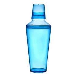 Shaker na koktejly Sky Intesi modrý 500 ml tří dílný se sítkem