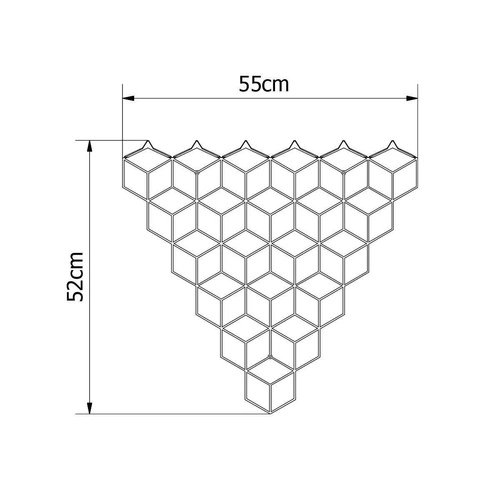 Moderní bílý kovový nástěnný věšák Stiga M POLYHEDRA do předsíně nebo šatny