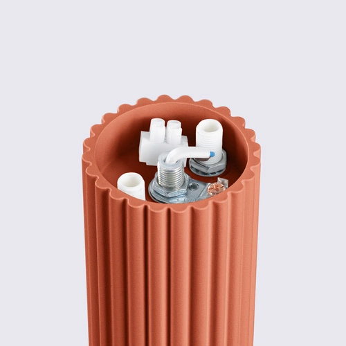 Moderní stropní svítidlo HALO okrově červené IP44 kulaté do obýváku a ložnice SOLLUX