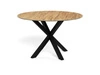 Jídelní kulatý stůl Heaven 119 cm moderní divoký dub/černá