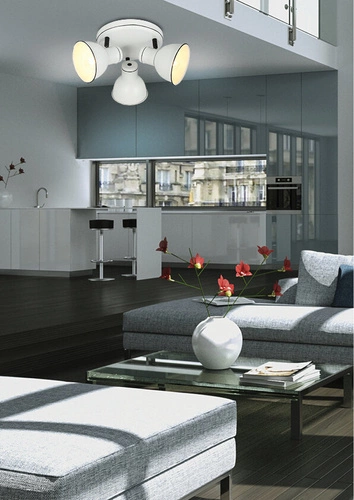 Stropní svítidlo Zumba kulaté bílé moderní kovové do obýváku a kuchyně CANDELLUX