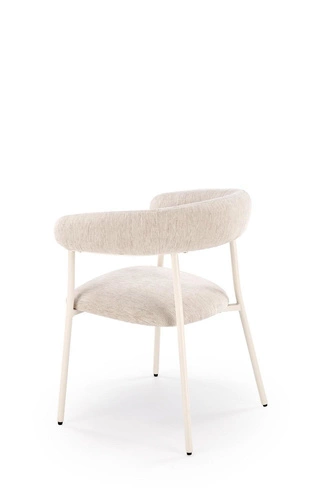 Čalouněná jídelní židle Senia Intesi béžová s područkami moderní skandinávský styl