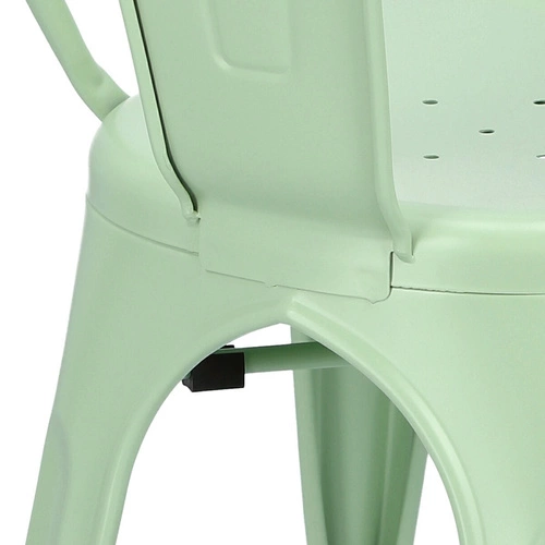 Kovová židle Paris zelená inspirovaná Tolixem do jídelny a kuchyně industriální styl D2.DESIGN