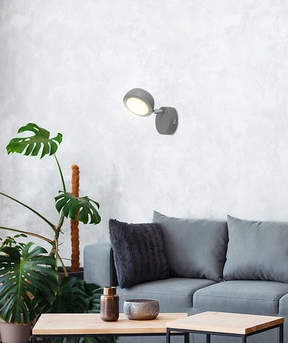 LED nástěnné svítidlo Mild šedé moderní nastavitelné do ložnice a obývacího pokoje CANDELLUX