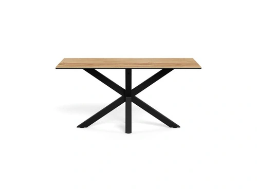 Stůl Heaven 160x90 moderní jídelní keramický dub na černých nohách