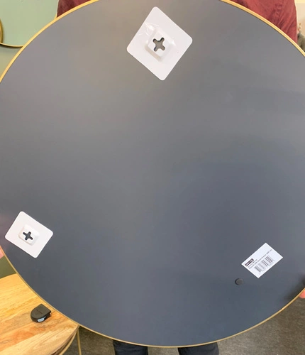 Kulaté zrcadlo Jersey 60 cm v černém rámu do koupelny, předsíně i nad toaletní stolek