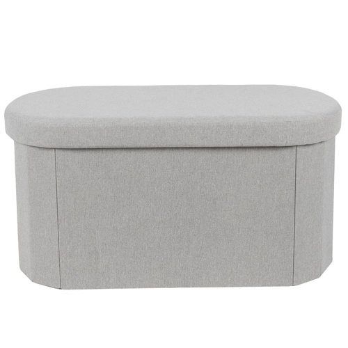 Čalouněná lavice Olaf šedá se skládacím úložným prostorem do předsíně a ložnice Intesi