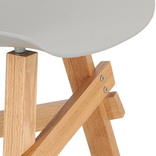 Jídelní židle Rail Intesi šedá moderní skandinávská dřevěné nohy