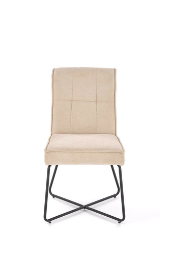 Čalouněná jídelní židle Omara béžová moderní loftová na lyžinách Intesi