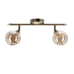 Moderní stropní svítidlo Rodia v patině se skleněným stínidlem do obýváku a ložnice