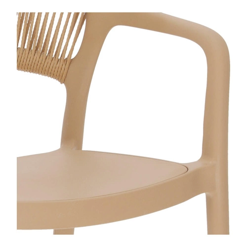 Zahradní židle Osma béžová Intesi z polypropylenu boho stohovatelná snadné čištění