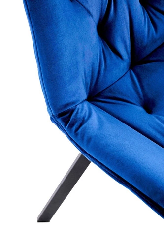 Otočná židle Veroniq modrá čalouněná sametem do jídelny kuchyně obýváku moderní