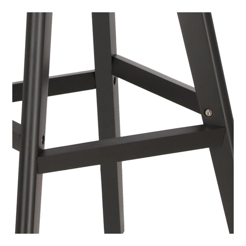 Barová židle s opěrkou Norden šedá moderní dřevěná do kuchyně a k ostrůvku 75 cm