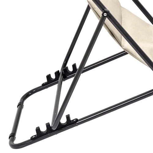 Zahradní lehátko Grue béžové skládací s nastavitelným opěradlem moderní na terasu a pláž Ventos