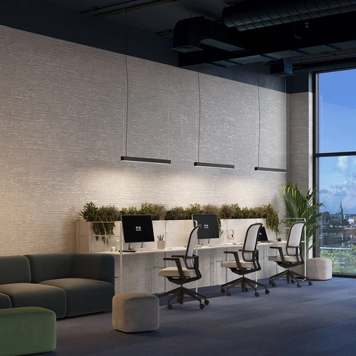 Závěsné svítidlo PINNE 200 černé LED minimalistické do obýváku a nad stůl 200 cm