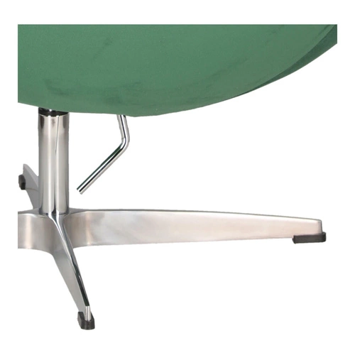 Zelené sametové otočné křeslo do obýváku ve stylu Egg D2.DESIGN