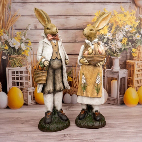 Intesi Velikonoční dekorativní zajíc ve fraku 80 cm ozdoba na komodu nebo do obýváku
