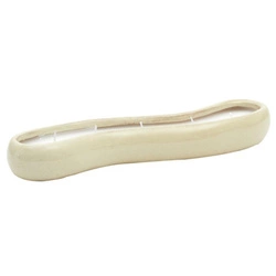 Dekorační keramická svíčka Glaze bílá obdélníková Intesi moderní do obýváku