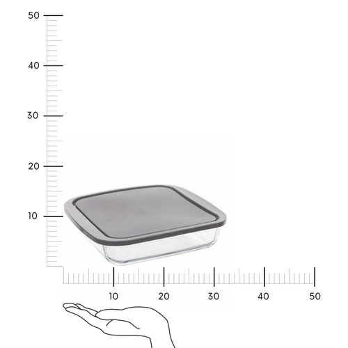 Čtvercová nádoba KeepEat s víkem