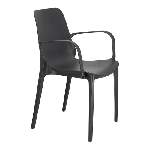 Zahradní židle Ginevra SCAB Design antracitová s područkami, stohovatelná, moderní