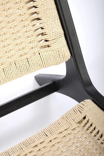 Ratanové křeslo Datura Intesi do obýváku černé moderní skandinávské ze dřeva