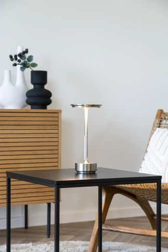 Stolní LED lampička Lyneham stříbrná dotyková se stmívačem House Nordic