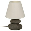 Ozdobná šedá stolní lampa Mer